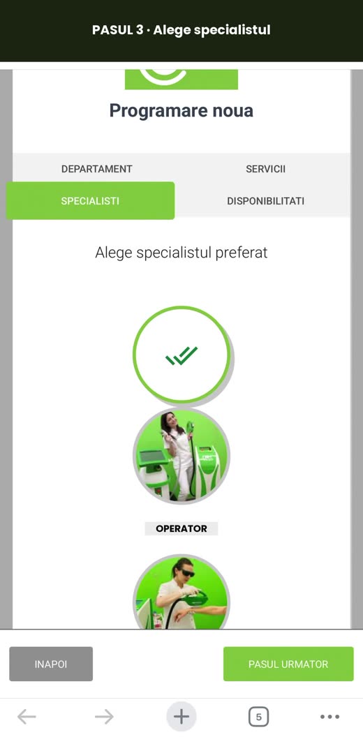 Pasul 3 - alege specialistul